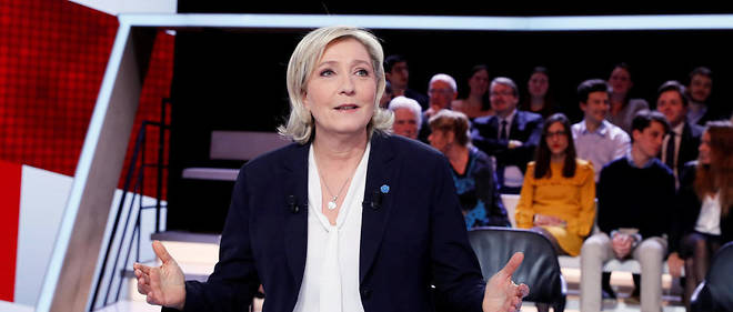 La candidate du Front national etait l'invitee de "L'Emission politique" sur France 2, jeudi soir.