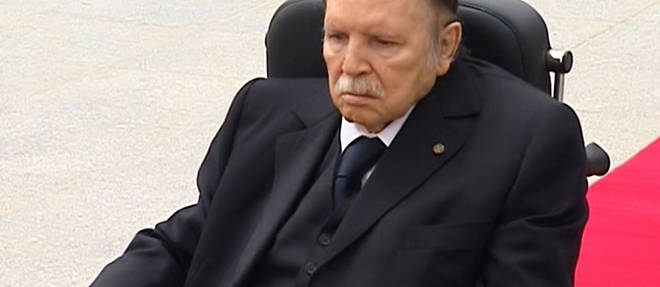 A video grab from footage broadcast by Algeria's "Canal Algerie" on July 5, 2016 shows wheelchair-bound Algerian President Abdelaziz Bouteflika visiting El-Alia cemetery where independence fighters are buried in an eastern Algiers suburb.Bouteflika made his first public appearance in a year to mark the 57th anniversary of Algeria's independence from France. The ailing 79-year-old, who suffered a stroke in 2013 that has impeded his mobility and speech, was shown on state television visiting the cemetery. / AFP PHOTO / canal / -