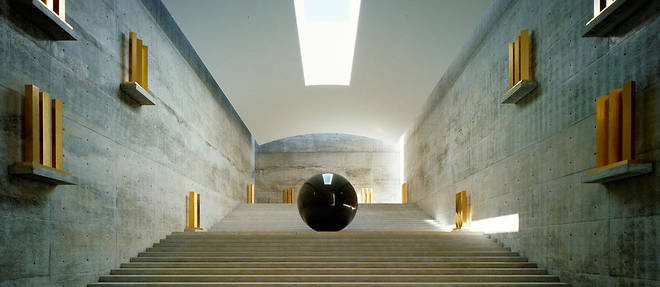 Le musee d'Art Chichu, sur l'ile de Naoshima, pense et cree par Tadao Ando, est un lieu d'expositions permanentes, dont cette sphere, oeuvre de Walter De Maria.
 