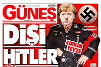 Le journal turc alimente les propos de Recep Tayyip Erdogan, accusant la chancelière allemande de 