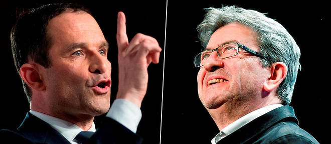 Le socialiste Benoit Hamon perd 2,5 points a 11 % d'intentions de vote, et cede sa quatrieme place au candidat de La France insoumise Jean-Luc Melenchon, en progression de 0,5 point a 12 %.