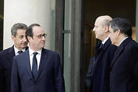 Nicolas Sarkozy, François Hollande, Alain Juppé et François Fillon (photo d'illustration).