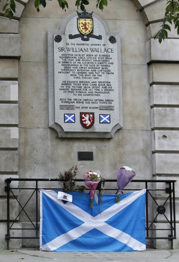 Le mémorial William Wallace, sur le lieu de son exécution à Londres en 1305 photographié le 16 septembre 2014 © C. VILLEMAIN AFP/Archives