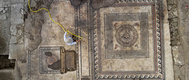 Mosaique d'un edifice antique d'Uzes