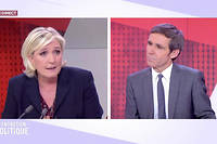 &quot;L'Entretien politique&quot;&nbsp;: &eacute;change ultra-muscl&eacute; entre Le Pen et Pujadas