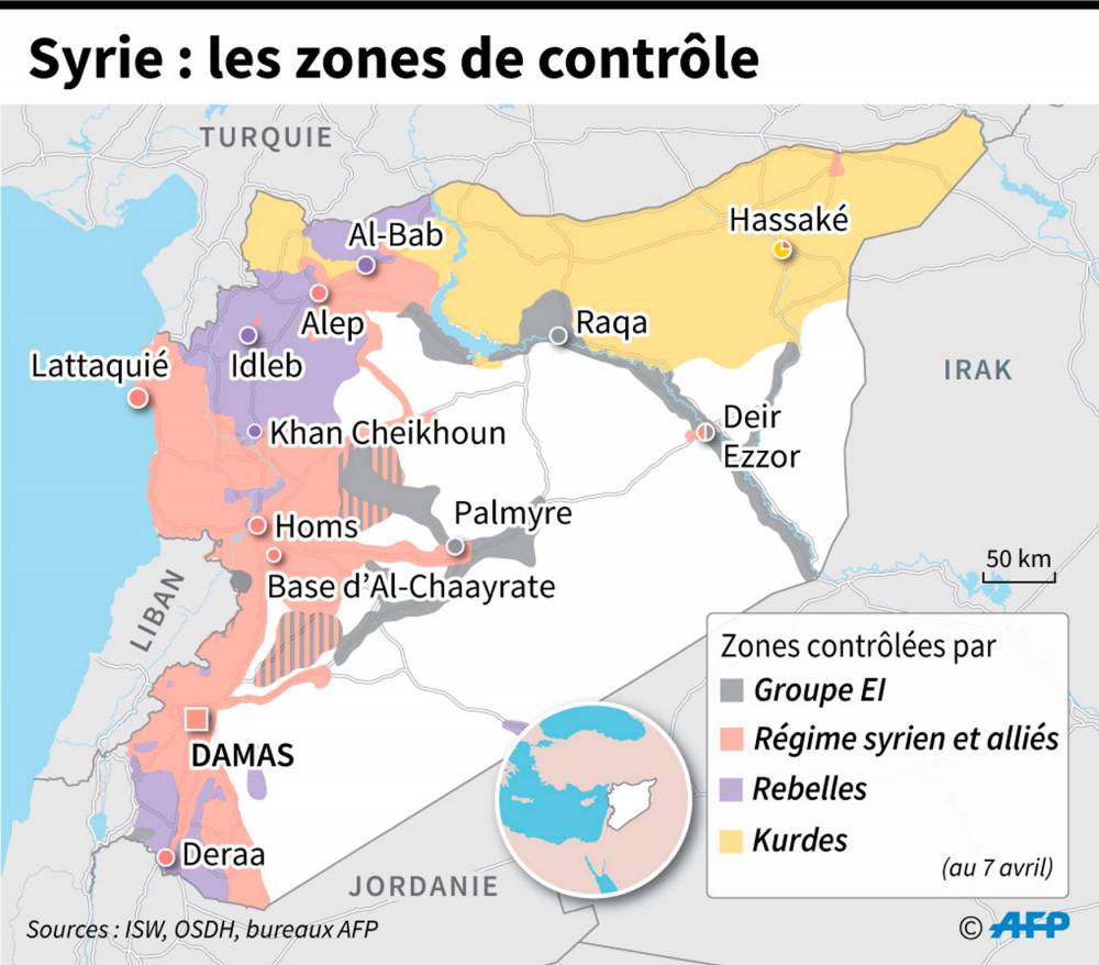 Syrie : les forces en présence ©  AFP
