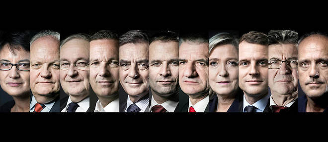 Les 11 candidats engages dans l'election presidentielle.