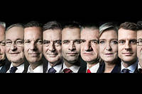 Les 11 candidats engagés dans l'élection présidentielle. ©JOEL SAGET, JOEL SAGET