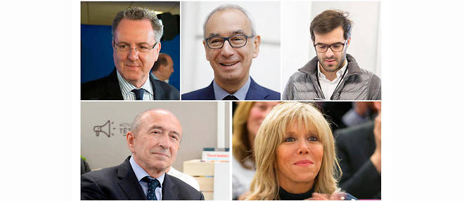 Richard Ferrand, Jean Pisani-Ferry, Ismael Emelien, Gerard Collomb et Brigitte Macron.