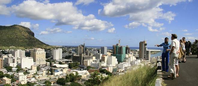 La vue de Port-Louis, la capitale de l'ile Maurice.