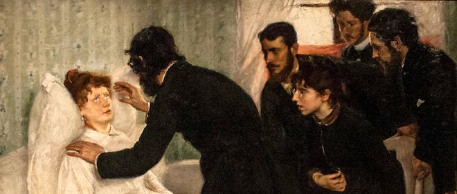 Seance d'hypnose, peinte par Richard Bergh (1858-1919). Tableau des collections du National Museum de Stockholm.