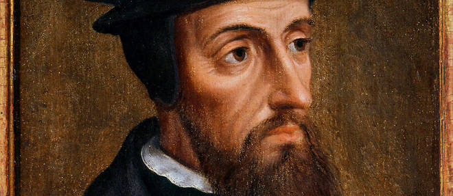 Portrait de Jean Calvin (Jean Cauvin), reformateur et ecrivain francais (1509-1564). Peinture anonyme. 1550. Rotterdam. Musee Boijmans Van Beuningen.