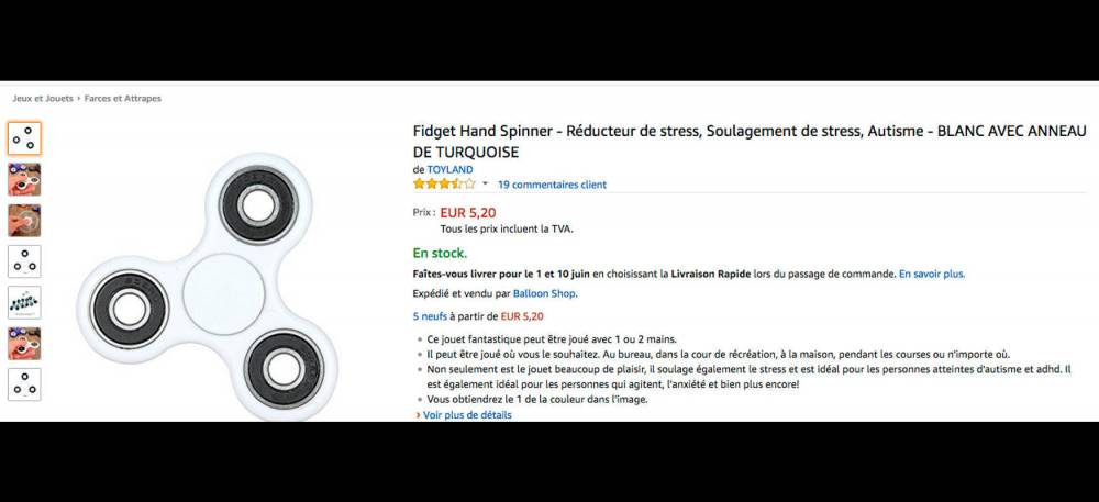 Hand Spinner ©  Capture d'écran Amazon