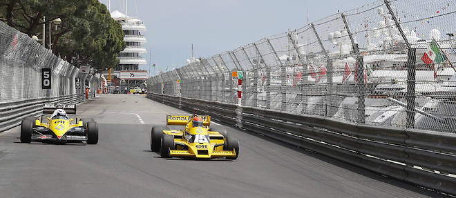 Alain Prost et Jean-Pierre Jabouille, vendredi sur le circuit de Monaco. 