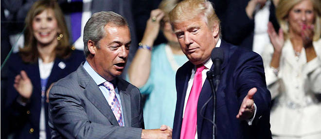 Nigel Farage etait monte sur scene lors de la convention republicaine de Cleveland, qui a investi le candidat Trump a l'election americaine.