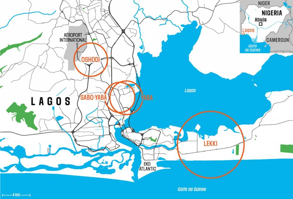 Plan de Lagos, Nigéria. ©  BIG