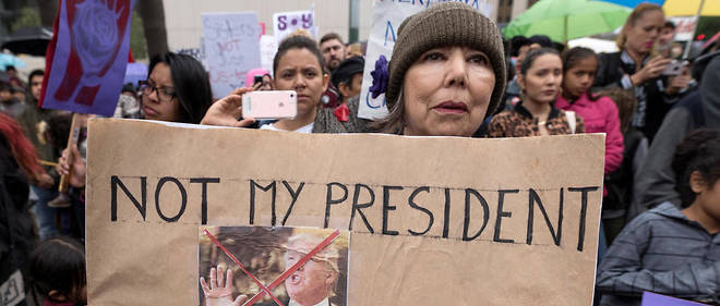 Manifestation contre le president Donald Trump en mars 2017.