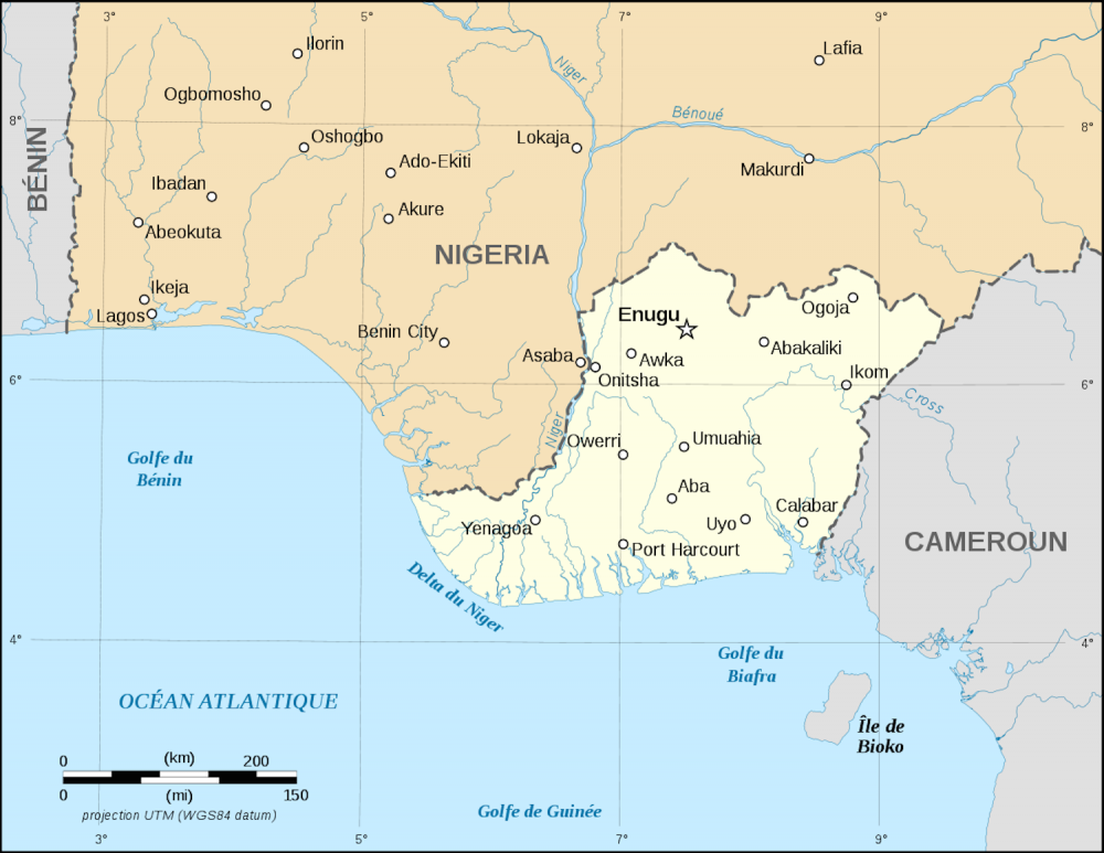 Carte du Nigéria.  ©  Wikipédia