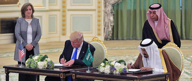 Donald Trump et le roi  Salman bin Abdulaziz al-Saud a Riyad le 20 mai.
