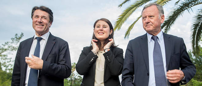 Christian Estrosi, maire de Nice, Marine Brenier, candidate aux legislatives dans la 5e circonscription des Alpes-Maritimes, et Rudy Salles, candidat dans la 3e circonscription des Alpes-Maritimes.