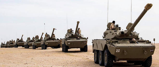 Tanks de l'armee de terre qatarie. Chars AMX-10 RC pendant un exercice en 2013. Photo d'illustration.
