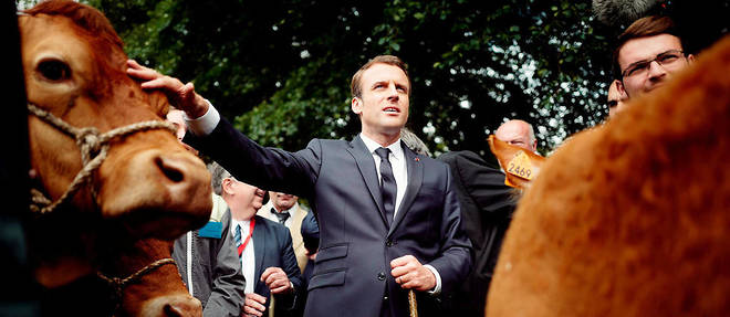 Symboles. Emmanuel Macron en visite au lycee agricole de Verneuil-sur-Vienne, le 9 juin.