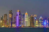 La skyline de Doha, capitale du Qatar.