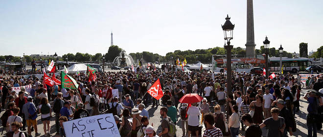 Rassemblement anti-Macron a Paris le 19 juin 2017.