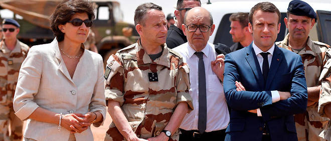 Emmanuel Macron et Sylvie Goulard le 19 mai au Mali.