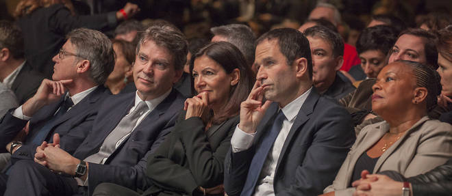 Arnaud Montebourg, Anne Hidalgo, Benoit Hamon et Christiane Taubira ont chacun une vision differente de l'avenir du PS.