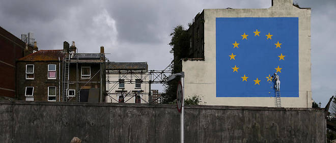 Un oeuvre de Banksy a Douvres.