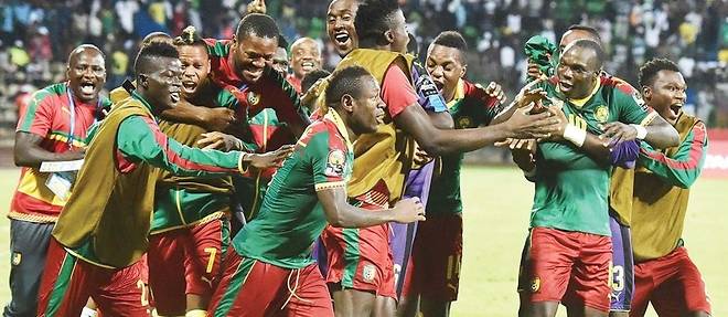 Les joueurs camerounais celebrant leur victoire face au Ghana lors de la CAN 2017 (Image d'illustration).
