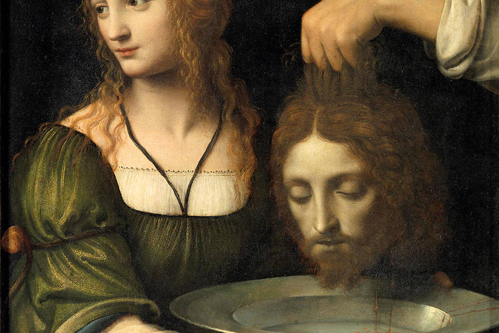 "Salomé reçoit la tête de saint Jean Baptiste" par Bernardino Luini (début du XVIe siècle)