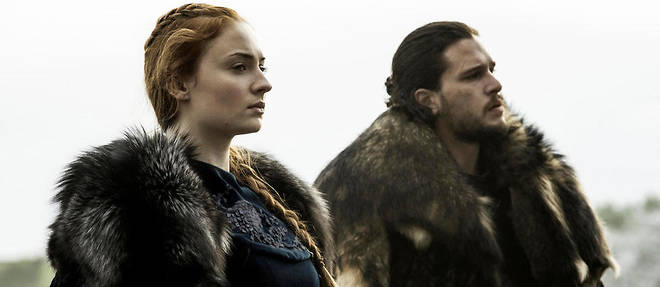 Sansa Stark et Jon Snow de Game of Thrones.