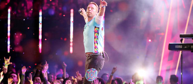 Chris Martin de Coldplay en concert en 2017.
