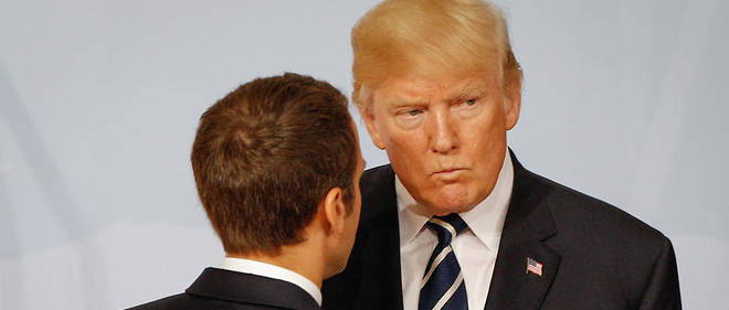 Macron et Trump le 7 juillet. Le president espere toujours convaincre le president americain de changer d'avis. 