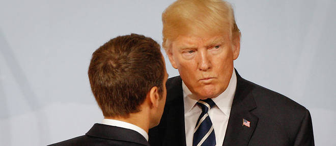 Macron et Trump le 7 juillet. Le president espere toujours convaincre le president americain de changer d'avis. 