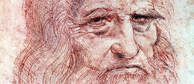 Leonardo de Vinci (1452-1519). Autoportrait, 1512, Turin. Royal Library