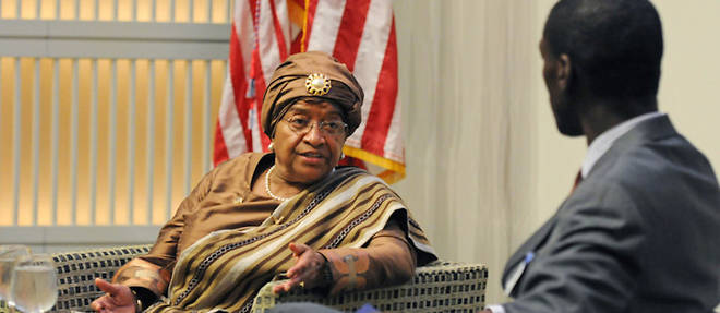 Ellen Johnson Sirleaf, pr&#233;sidente de la R&#233;publique du Liberia et premi&#232;re femme &#233;lue au suffrage universel &#224; la t&#234;te d'un &#201;tat africain.&#160;
&#160;