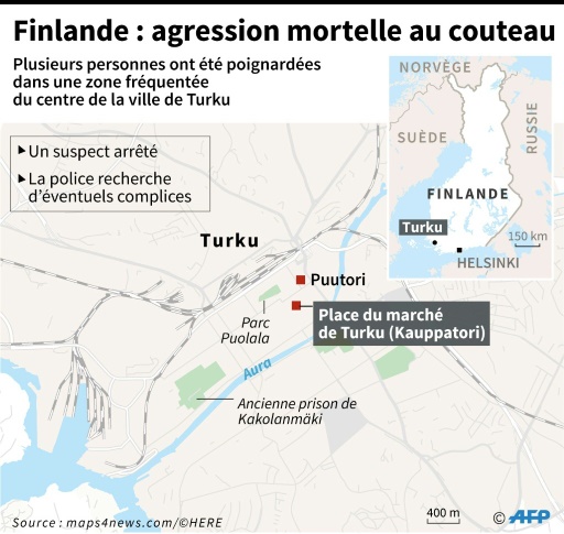 Finlande : agression mortelle au couteau © Camille ROMANO AFP
