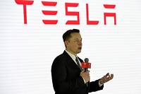 Elon Musk, PDG de Tesla, vient de lancer sa nouvelle électrique, la Model 3. ©Xiao xiao