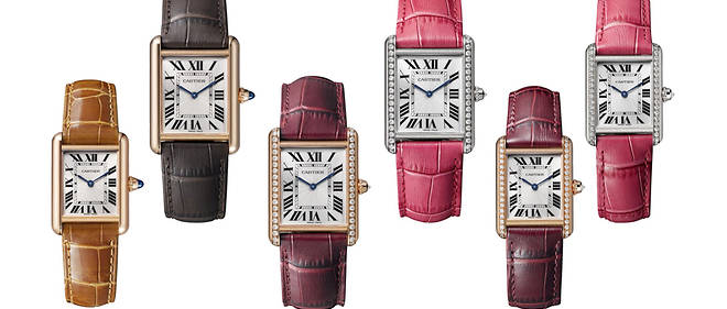 Six nouveaux modeles anniversaires pour les cent ans de la Cartier Tank.