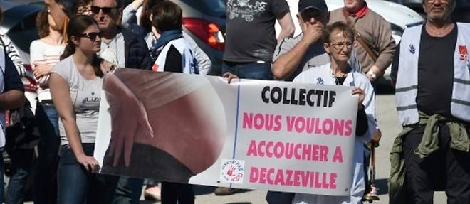 Aveyron: manifestation contre la fermeture de la maternite de Decazeville