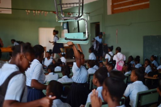 Rentrée des classes à Port-au-Prince, le 4 septembre 2017 © HECTOR RETAMAL AFP