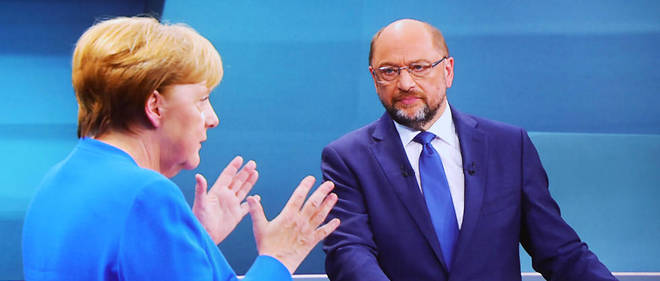 Debat entre Angela Merkel et Martin Schulz.