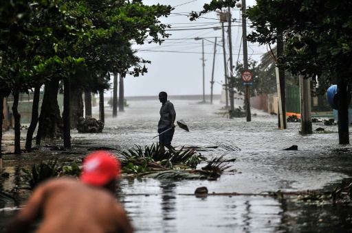 Inondations à la Havane, le 9 septembre 2017 © YAMIL LAGE AFP