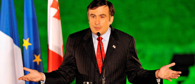 Le president georgien Mikheil Saakachvili en 2008 a Tbilissi.