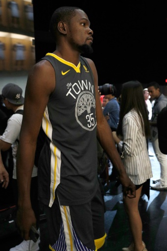 Connecté : Kevin Durant, la superstar des Golden State Warriors © Josh Lefkowitz Getty/AFP