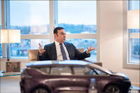 Carlos Ghosn, PDG de Renault-Nissan, au siège de Renault à Boulogne-Billancourt.