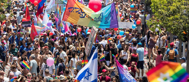Defile de la Gay Pride a Tel Aviv le 9 juin 2017.